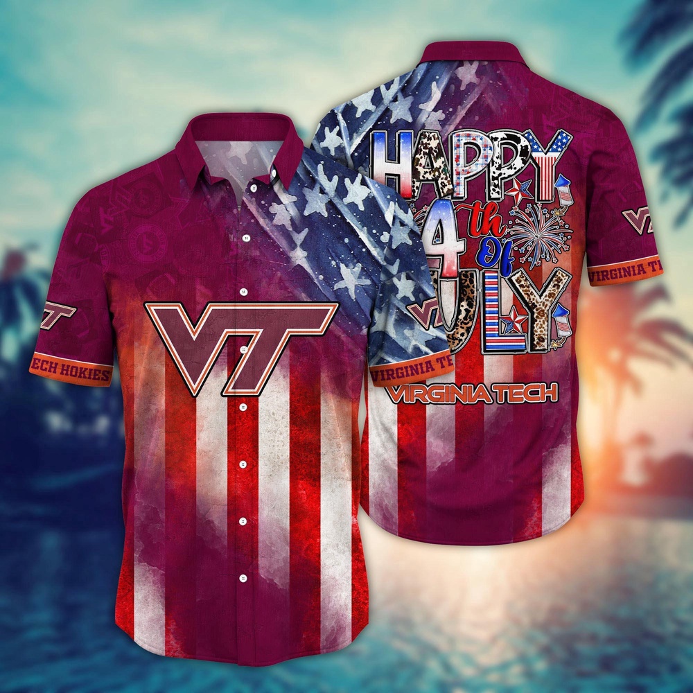 NCAA Virginia Tech Hokies Hawaiian Shirt Breeze Through NCAA Gift For Fans NCAA Virginia Tech Hokies Hawaiian Shirt Breeze Through NCAA Gift For Fans