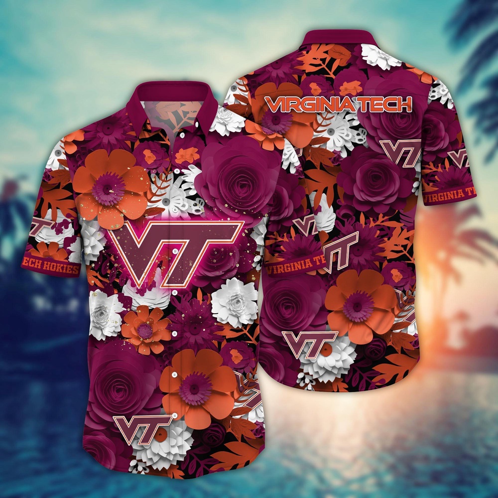 NCAA Virginia Tech Hokies Hawaiian Shirt Breeze Through Triumph For Fans NCAA Virginia Tech Hokies Hawaiian Shirt Breeze Through Triumph For Fans