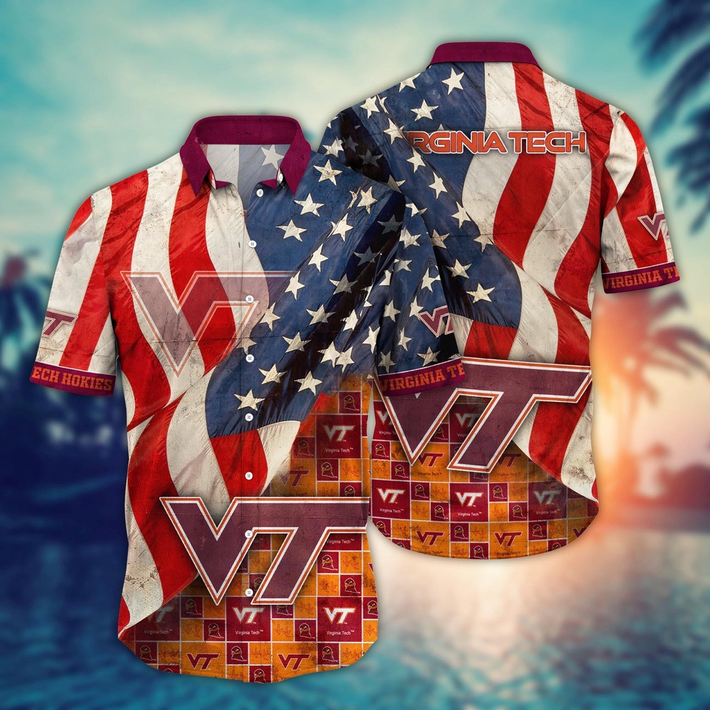 NCAA Virginia Tech Hokies Hawaiian Shirt Chic Blossom Waltz For Sports Fans NCAA Virginia Tech Hokies Hawaiian Shirt Chic Blossom Waltz For Sports Fans