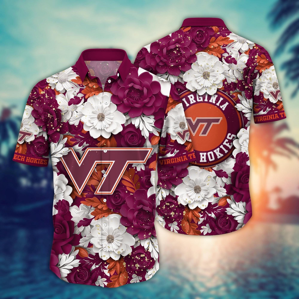 NCAA Virginia Tech Hokies Hawaiian Shirt Spectacular Aloha Symphony For Fans