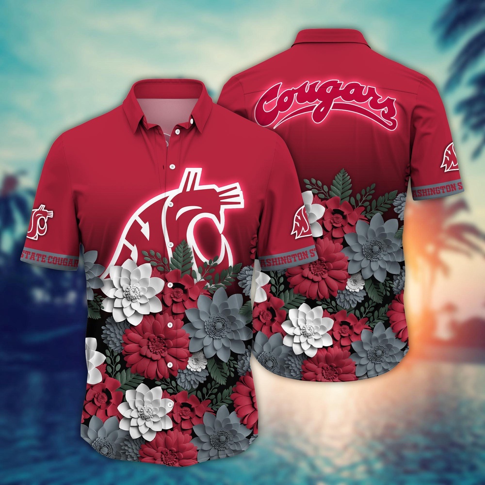 NCAA Washington State Cougars Hawaiian Shirt Cheer Chic Carnival For Fans