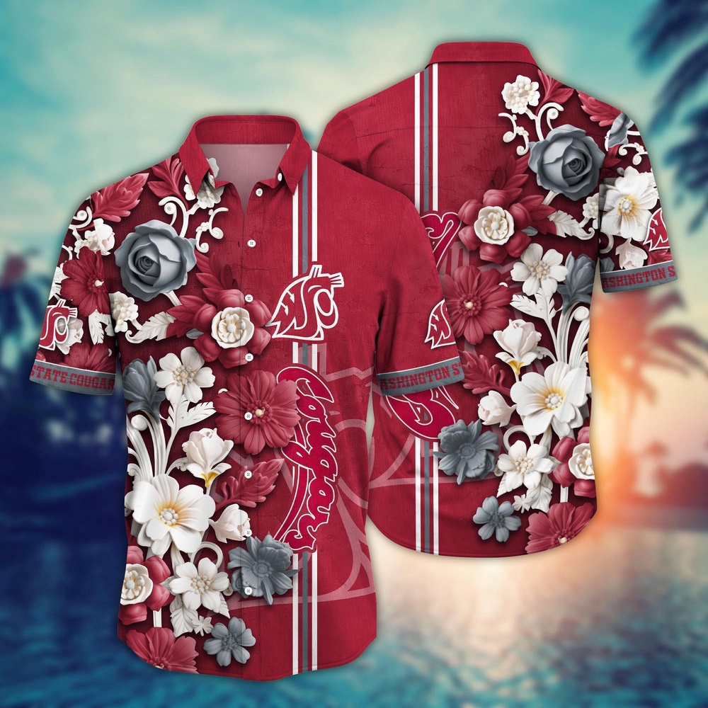 NCAA Washington State Cougars Hawaiian Shirt Fusion Delight For Sports Fans NCAA Washington State Cougars Hawaiian Shirt Fusion Delight For Sports Fans