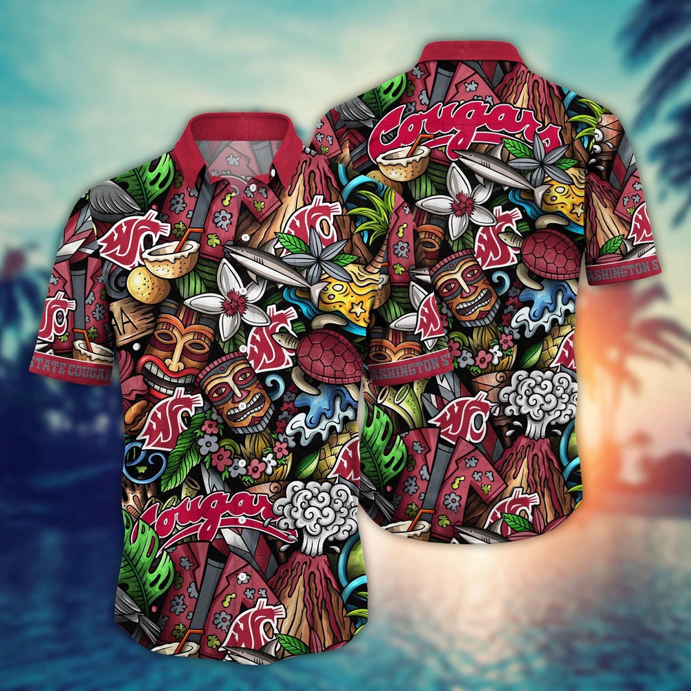 NCAA Washington State Cougars Hawaiian Shirt Goal Line Glory Gift For Fans NCAA Washington State Cougars Hawaiian Shirt Goal Line Glory Gift For Fans