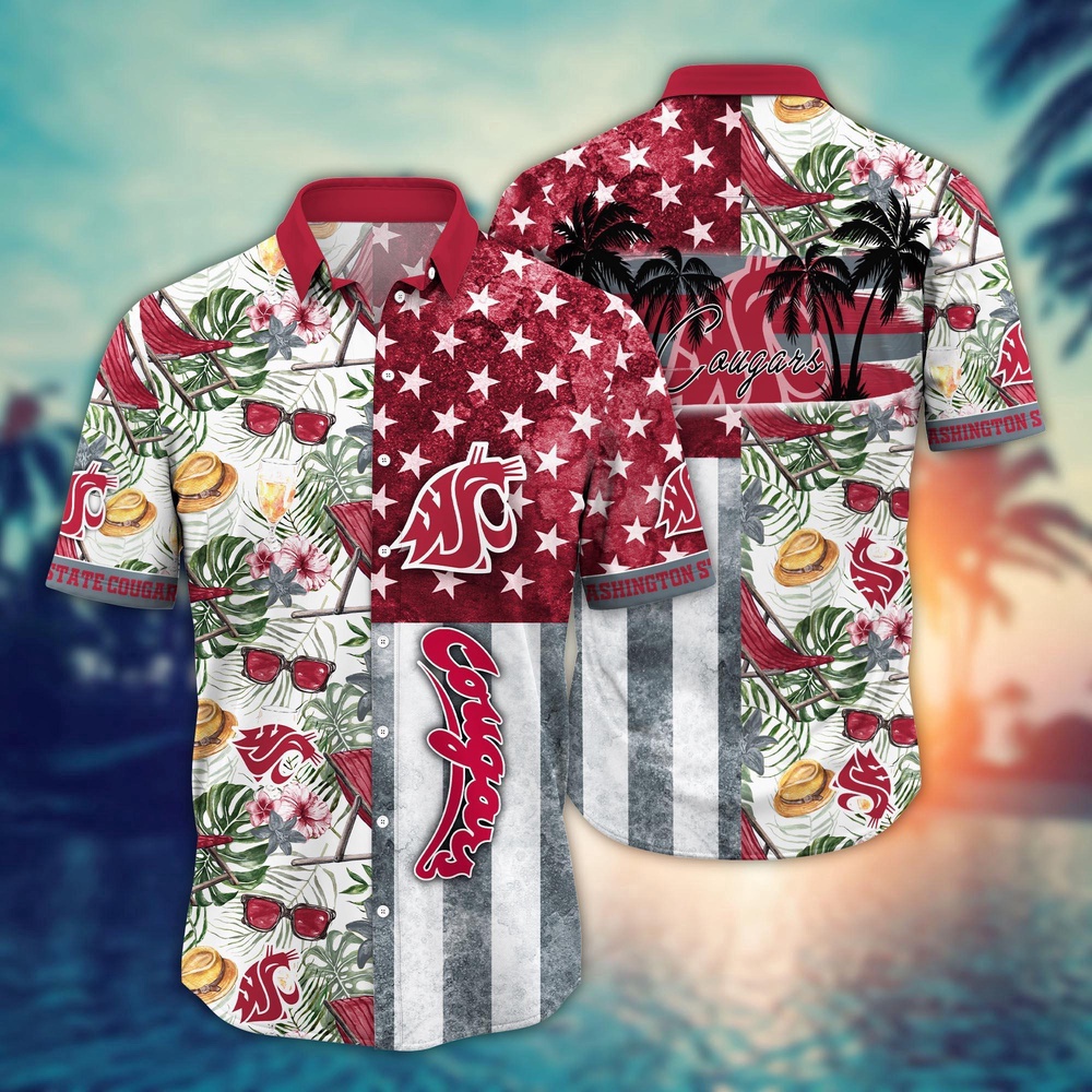 NCAA Washington State Cougars Hawaiian Shirt Spectator Style Gift For Fans NCAA Washington State Cougars Hawaiian Shirt Spectator Style Gift For Fans