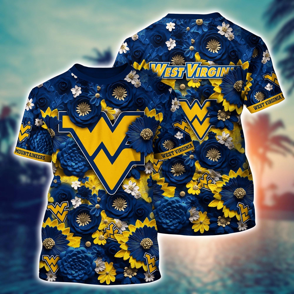 NCAA West Virginia Mountaineers 3D T-Shirt Elegance in Motion For Sports Fans NCAA West Virginia Mountaineers 3D T-Shirt Elegance in Motion For Sports Fans