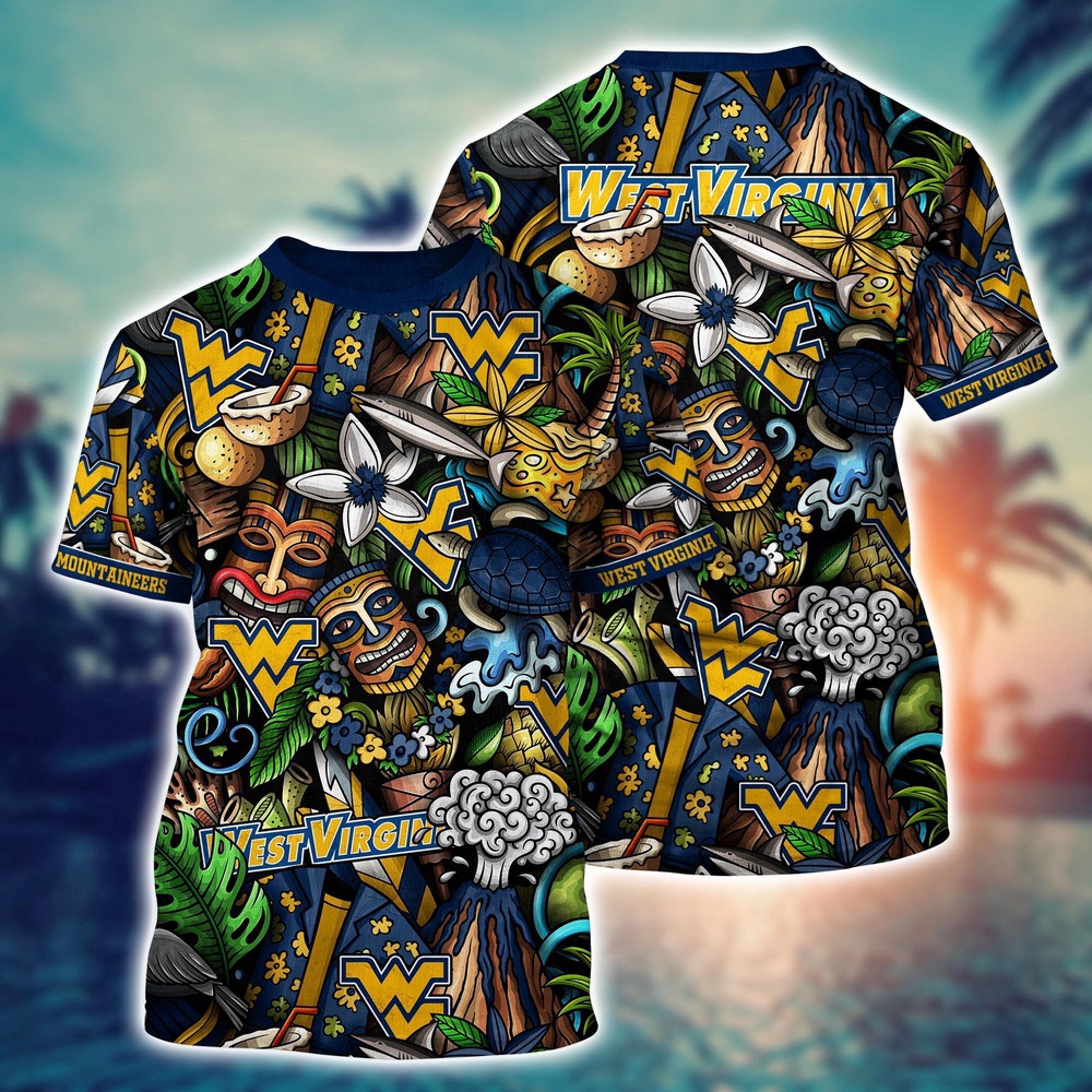 NCAA West Virginia Mountaineers 3D T-Shirt Fashion Forward Vibes For Fans NCAA West Virginia Mountaineers 3D T-Shirt Fashion Forward Vibes For Fans