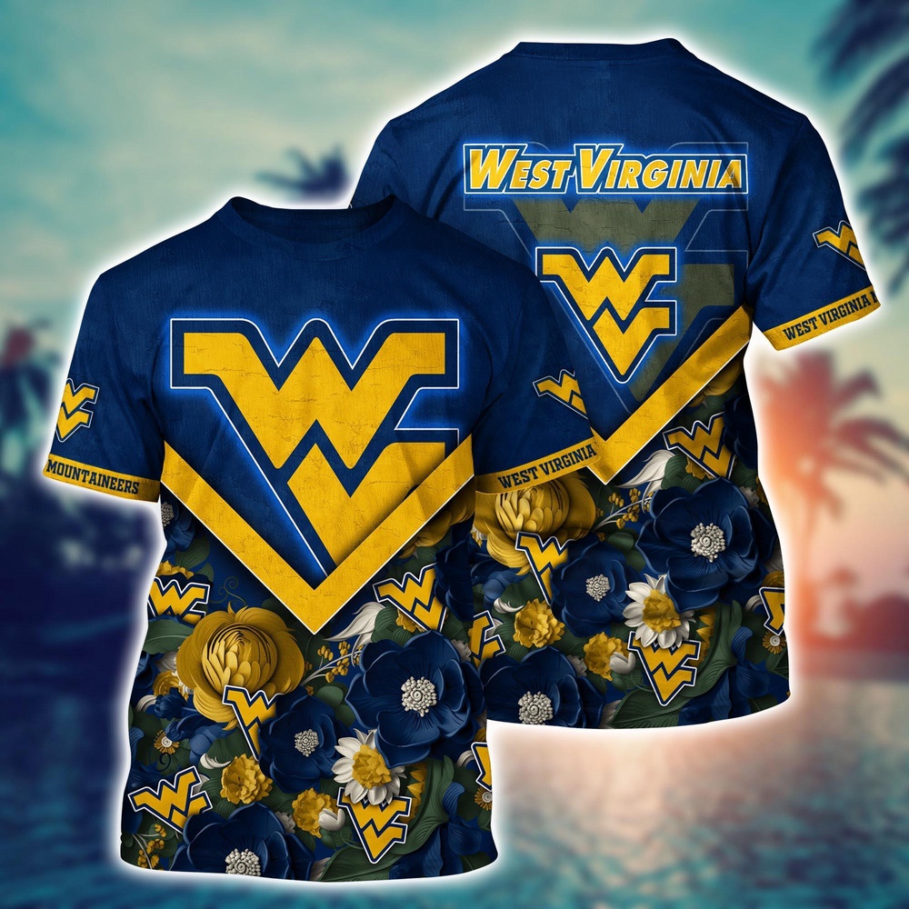 NCAA West Virginia Mountaineers 3D T-Shirt Signature Elegance Threads For Sports Fans NCAA West Virginia Mountaineers 3D T-Shirt Signature Elegance Threads For Sports Fans