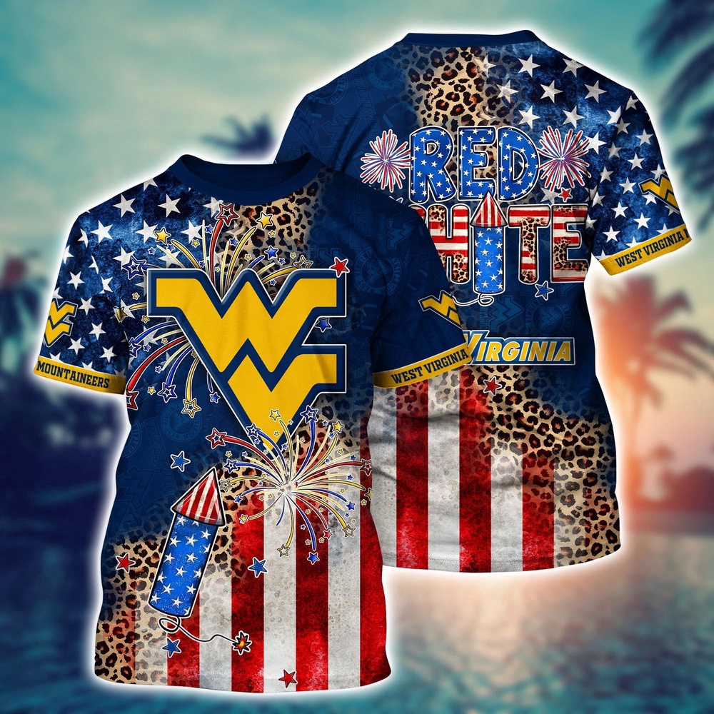 NCAA West Virginia Mountaineers 3D T-Shirt Sleek Layers Elegance For Fans NCAA West Virginia Mountaineers 3D T-Shirt Sleek Layers Elegance For Fans