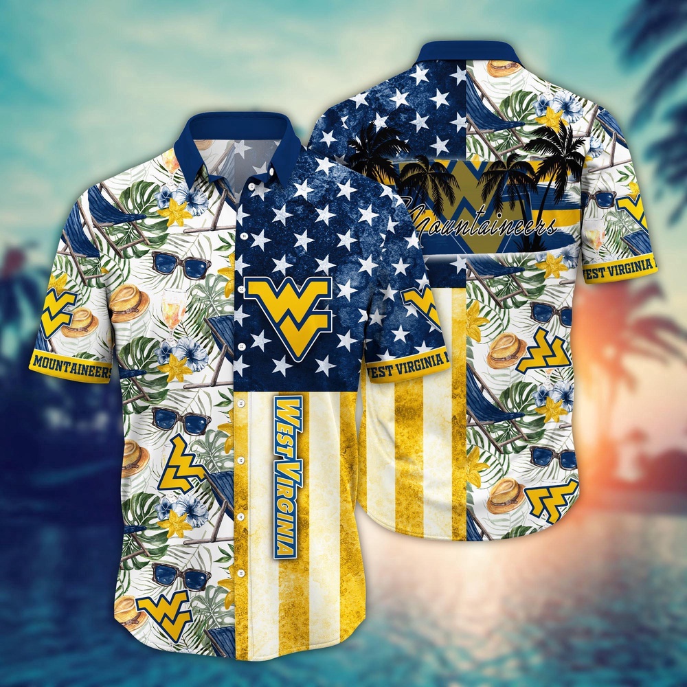 NCAA West Virginia Mountaineers Hawaiian Shirt Glory Garden Gift For Fans NCAA West Virginia Mountaineers Hawaiian Shirt Glory Garden Gift For Fans