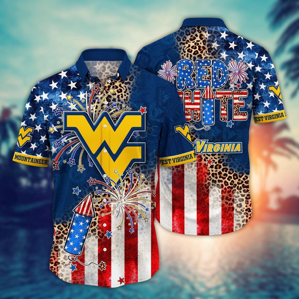 NCAA West Virginia Mountaineers Hawaiian Shirt Sideline Serenity Gift For Fans NCAA West Virginia Mountaineers Hawaiian Shirt Sideline Serenity Gift For Fans