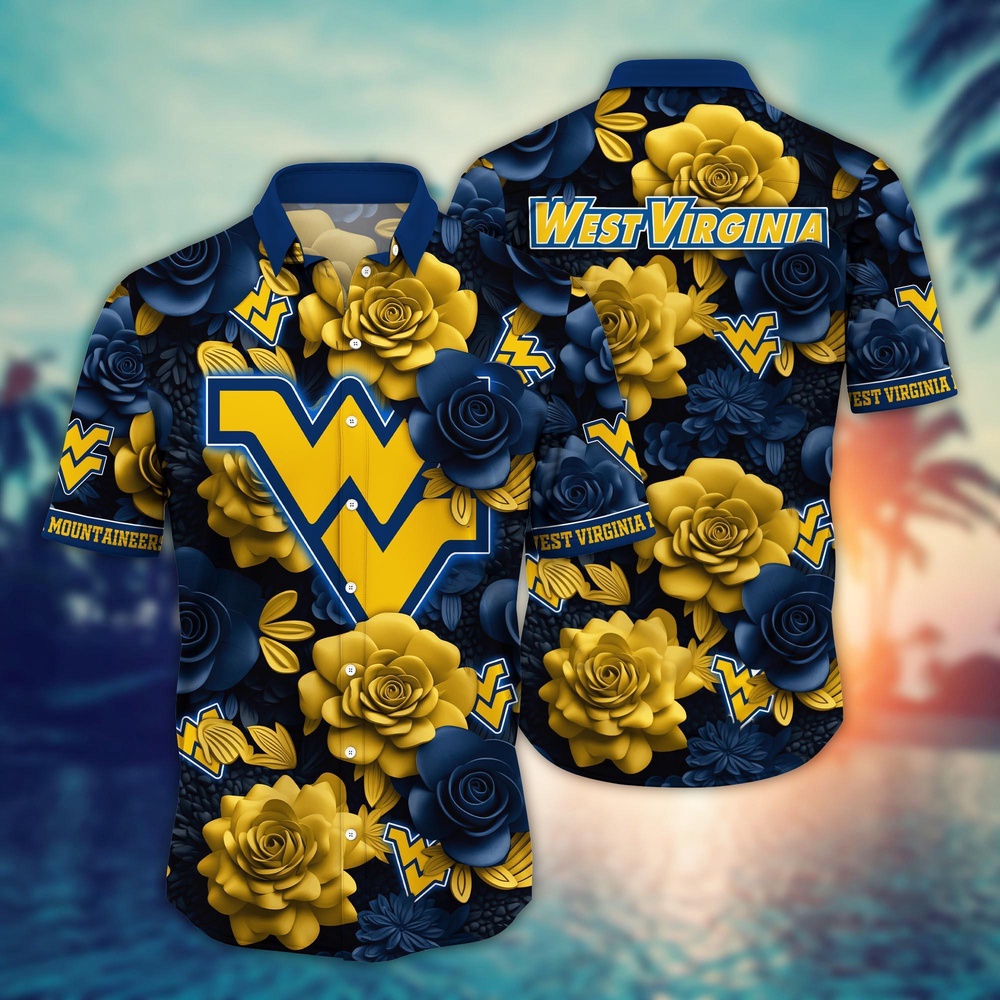 NCAA West Virginia Mountaineers Hawaiian Shirt Sway In Style For Sports Fans NCAA West Virginia Mountaineers Hawaiian Shirt Sway In Style For Sports Fans