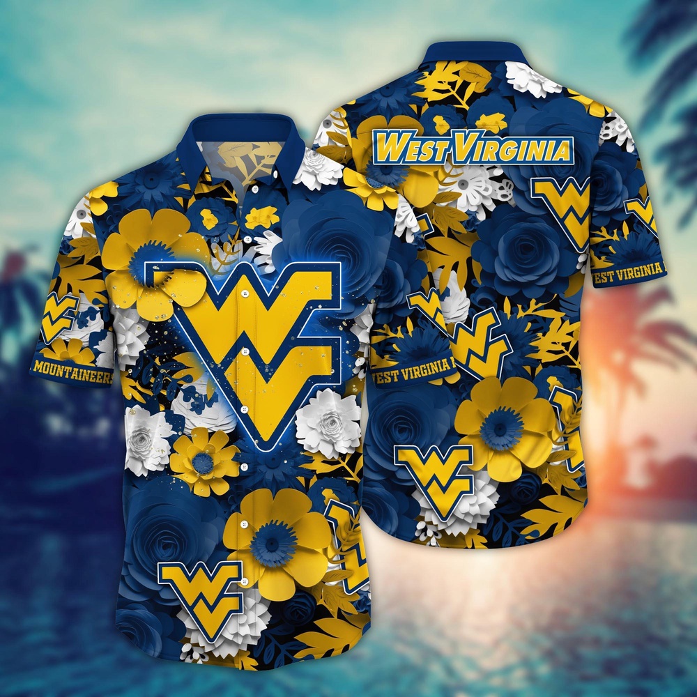 NCAA West Virginia Mountaineers Hawaiian Shirt Tropic Tunes For Fans NCAA West Virginia Mountaineers Hawaiian Shirt Tropic Tunes For Fans