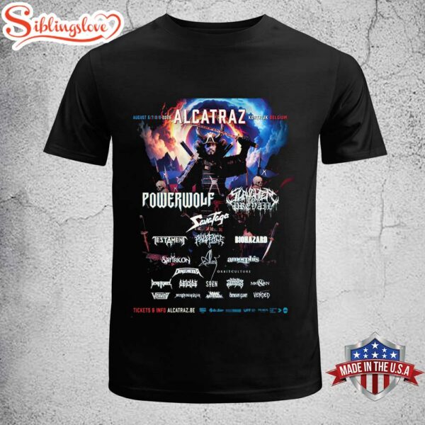 Alcatraz Festival 2026 In Kortrijk Belgium On August 6 7 8 9 2026 Unisex T-Shirt