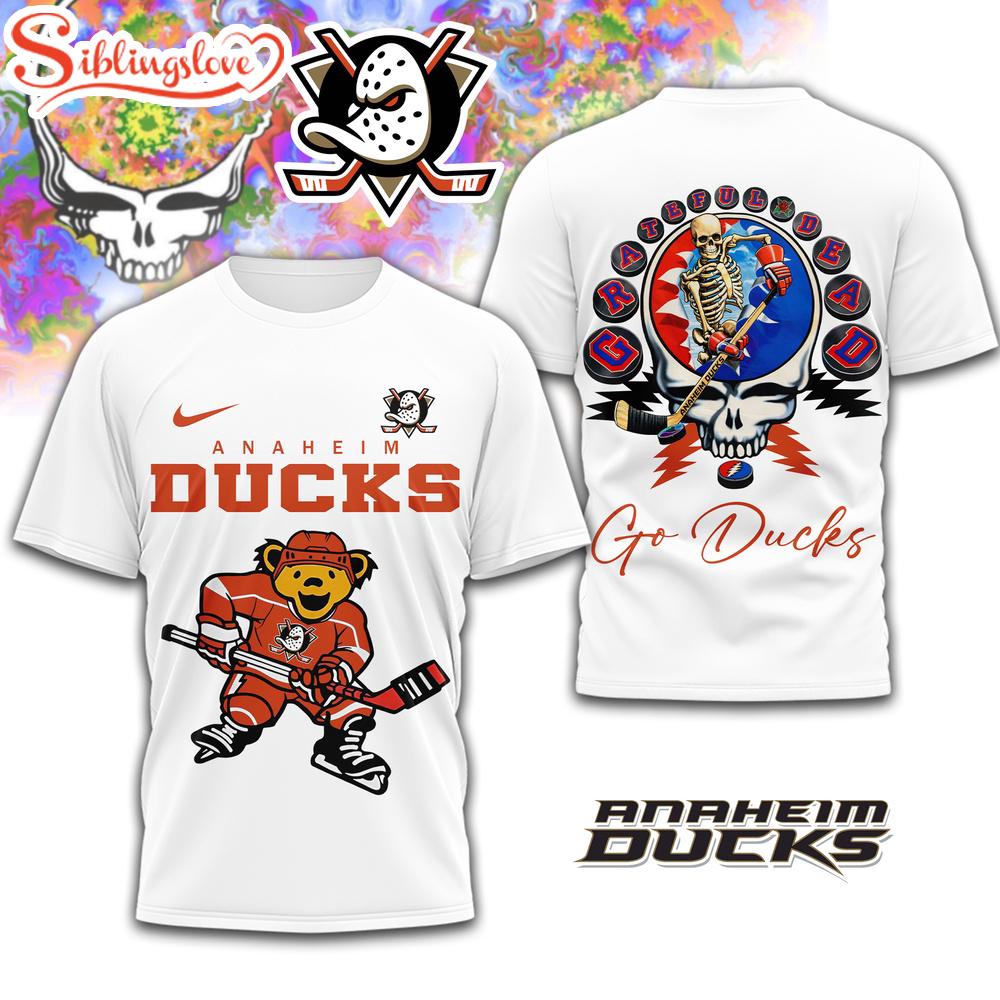 Anaheim Ducks NHL Deadhead 3D Shirt For Fans 1 Anaheim Ducks NHL Deadhead 3D Shirt For Fans