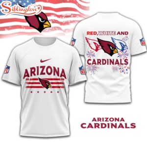 Arizona Cardinals 4th Of July 3D T-Shirt For Fans