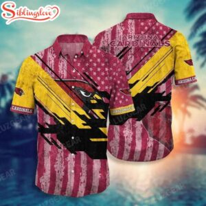 Arizona Cardinals American Flag Hawaiian Shirt For Fans