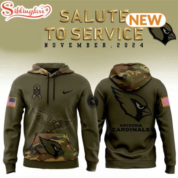 Arizona Cardinals Camo Military Hoodie Shirt 3D Print