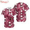 Arizona Cardinals Coconut Leaves And Skulls Hawaiian Shirt For Fans