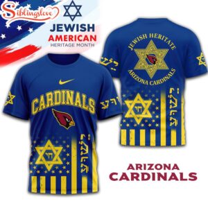 Arizona Cardinals Jewish Heritage 3D T-Shirt For Fans