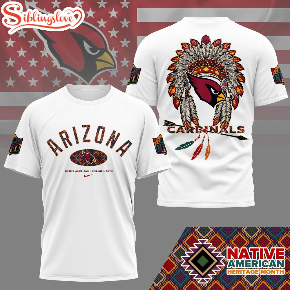 Arizona Cardinals Native American Heritage Month 3D T-Shirt 1 Arizona Cardinals Native American Heritage Month 3D T-Shirt