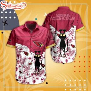 Arizona Cardinals NFL Black Cat Hawaiian Shirt For Fans