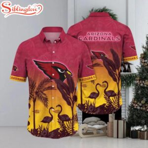 Arizona Cardinals NFL Flamingo And Flower Hawaiian Shirt For Fans