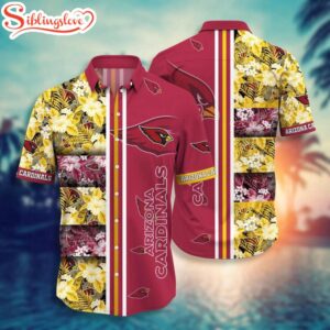 Arizona Cardinals NFL Lines Flowers Hawaiian Shirt For Fans