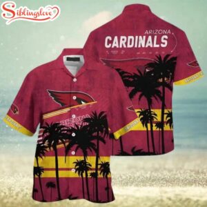 Arizona Cardinals NFL Palm Leaves Pattern Summer Hawaiian Shirt For Fans