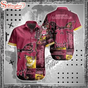 Arizona Cardinals NFL Skull Style Hawaiian Shirt For Fans