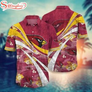 Arizona Cardinals NFL Wave Pattern Hawaiian Shirt For Fans