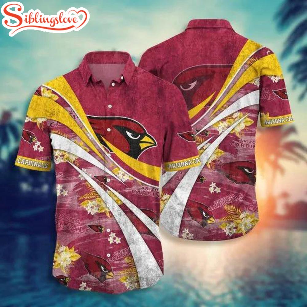 Arizona Cardinals NFL Wave Pattern Hawaiian Shirt For Fans 1 Arizona Cardinals NFL Wave Pattern Hawaiian Shirt For Fans