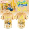 Atlanta Braves MLB x Spongebob Squarepants Cartoon Baseball Jersey Shirt