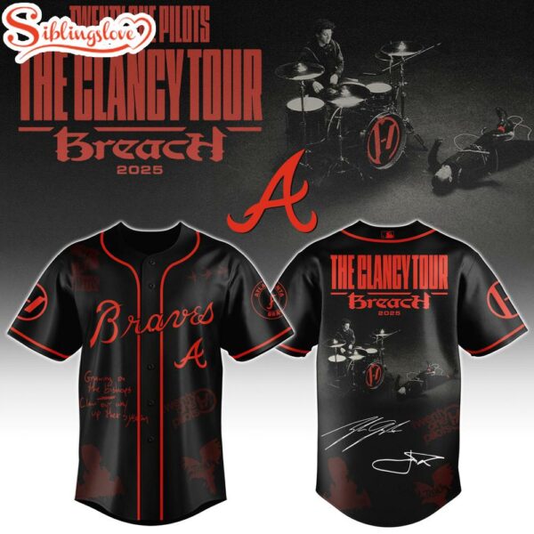 Atlanta Braves MLB x Twenty One Pilots The Clancy World Tour Baseball Jersey Shirt
