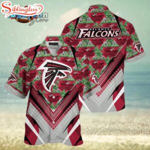 Atlanta Falcons NFL Mountains And Trees Pattern Beach Hawaiian Shirt