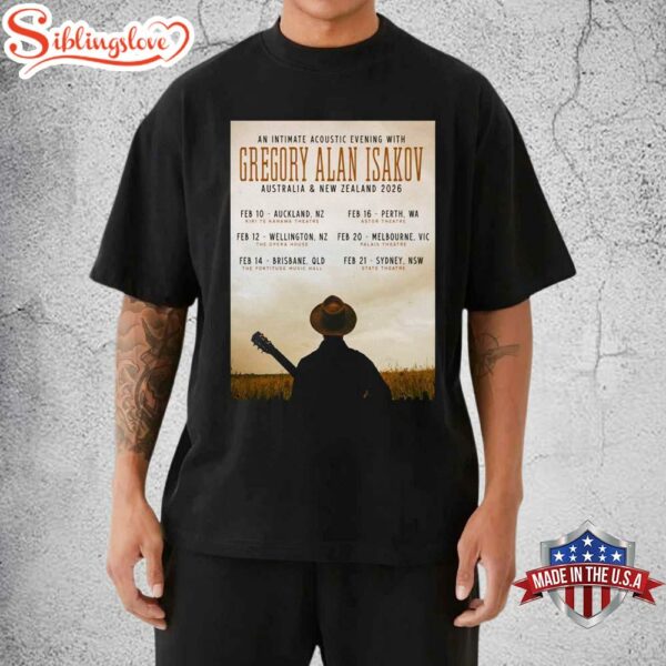 Australia & New Zealand Tour Gregory Alan Isakov 2026 Unisex T-Shirt