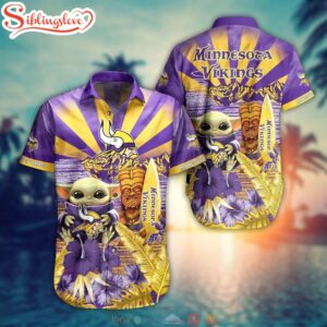 Baby Yoda Minnesota Vikings NFL Hawaiian Shirt For Fans