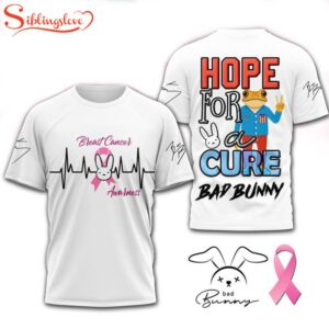 Bad Bunny Breast Cancer Hope For A Cure Shirt