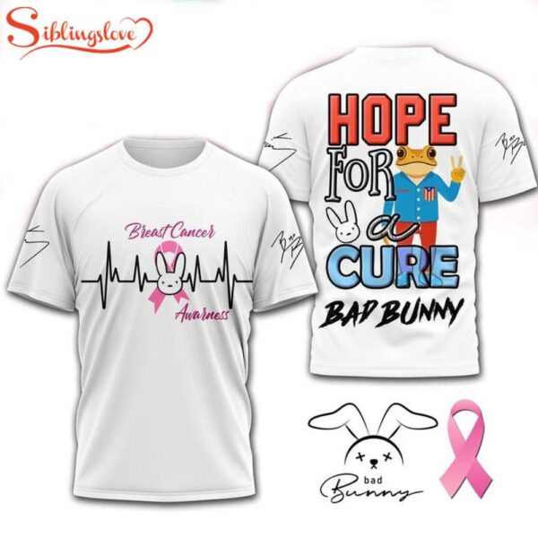 Bad Bunny Breast Cancer Hope For A Cure Shirt