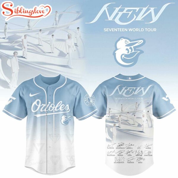 Baltimore Orioles MLB x Seventeen NEW World Tour Baseball Jersey Shirt