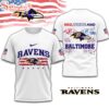 Baltimore Ravens 4th Of July 3D T-Shirt For Fans