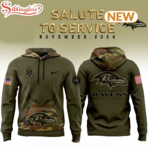 Baltimore Ravens Camo Military Hoodie…