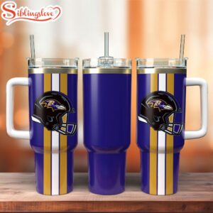 Baltimore Ravens Football Nfl Tumbler 40Oz With Handle Gift For Fans