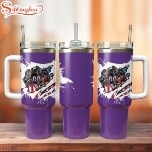 Baltimore Ravens Football Tumbler 40Oz With Handle Gift For Fans