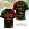 Baltimore Ravens NFL Juneteeth Freedom Faith And Future 3D T-Shirt