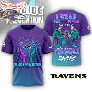 Baltimore Ravens NFL National Suicide Prevention Month 3D T-Shirt
