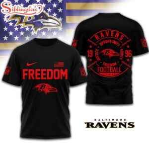 Baltimore Ravens NFL Opportunity Equity Freedom Justice 3D T-Shirt