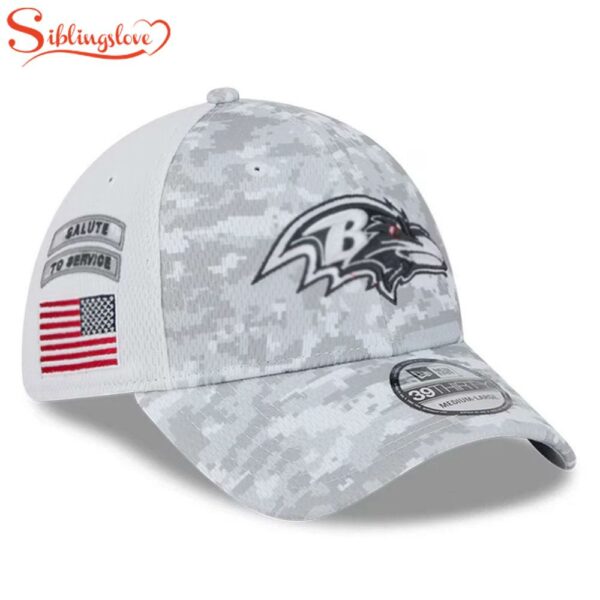 Baltimore Ravens NFL Salute To Service 39THIRTY Flex Fit Baseball Cap Print
