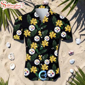 Beach Shirt NFL Pittsburgh Steelers Tropical Flower Hawaiian Shirt For Fans