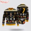 Ben Roethlisberger 7 Pittsburgh Steelers Ugly Christmas Sweater