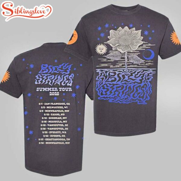 Billy Strings Summer Tour 2025 Merch Nightflower Tee With Dates 3D T-Shirt